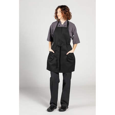 Uncommon Threads 2-Patch-Pocket Bib Apron Blk 3016-0100